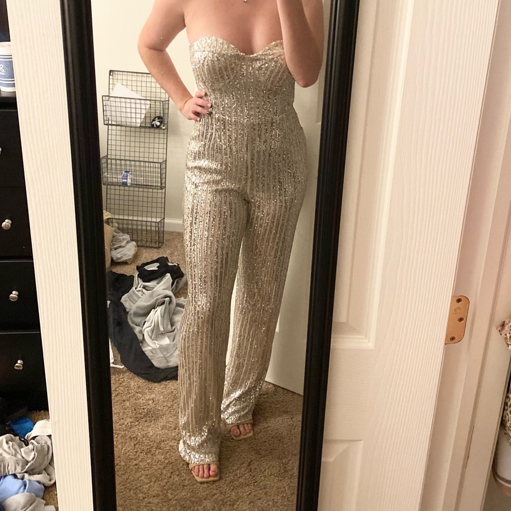 Fashion Nova Sequin Jumpsuit